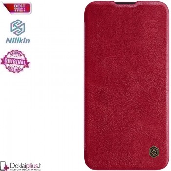 Odinis dėklas Nillkin qin pro serijos - raudonas (telefonui Apple Iphone 13 Pro) Odinis dėklas Nillkin qin pro serijos - raudonas (telefonui Apple Iphone 13 Pro)
